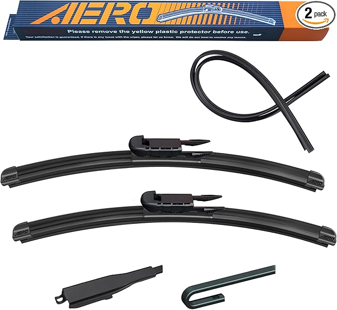 AERO Avenger 24"+20" Premium All-Season Windshield Wiper Blades OEM Replacement for Land Rover LR2 2015-2012 (Set of 2)