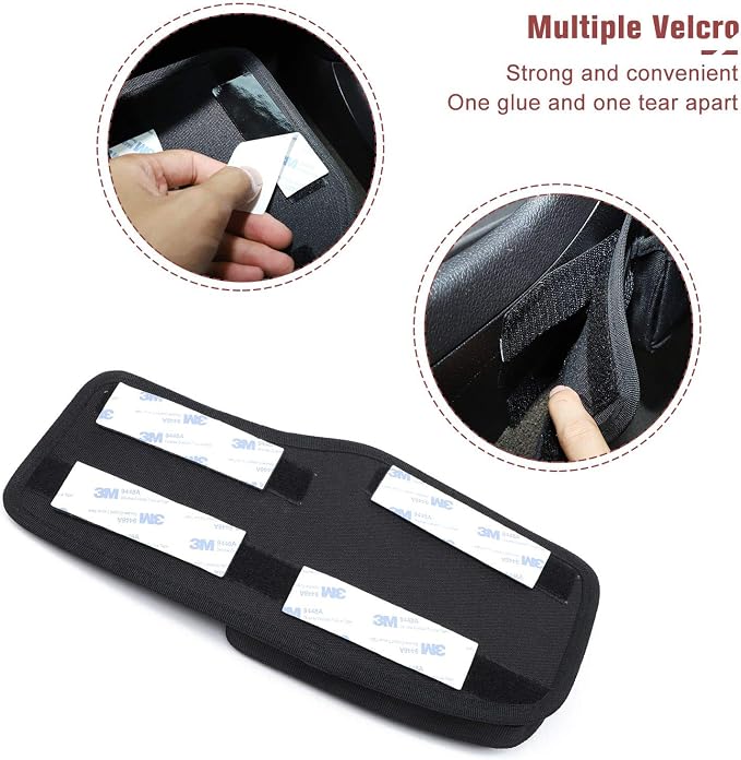 CheroCar for Mustang Gear Storage Bag Console Side Pockets Auto Transmission Side Organizer for Ford Mustang 2010-2014, Interior Accessories, Black, 2Pack