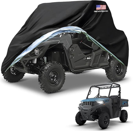 NEVERLAND UTV Covers Heavy Duty, 300D UTV Cover 2-3 Seater All-Weather Protection, Side by Side Cover Waterproof Outdoor Compatible with Honda Pioneer Polaris Ranger 114"x 65"x 73" (American Flag)