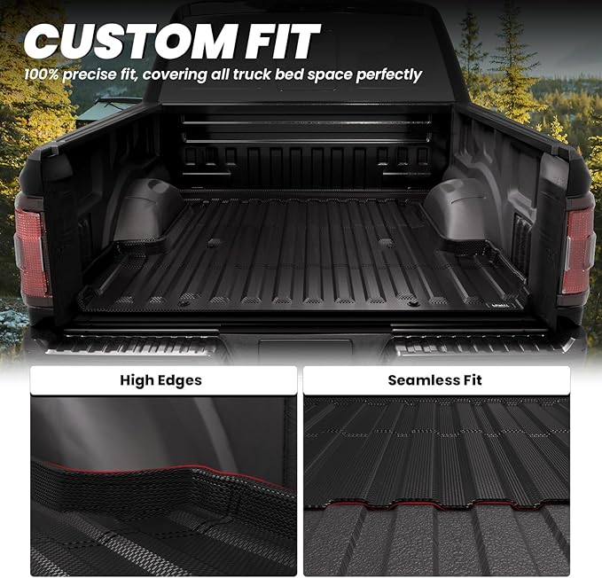 LASFIT 6.5ft Bed Mat for Ford F-150 2015-2023 F150 78.9" Truck Box All Weather Protector TPE Durable Bed Liner Easy Clean-Not Fit for Drop in Bedlienr