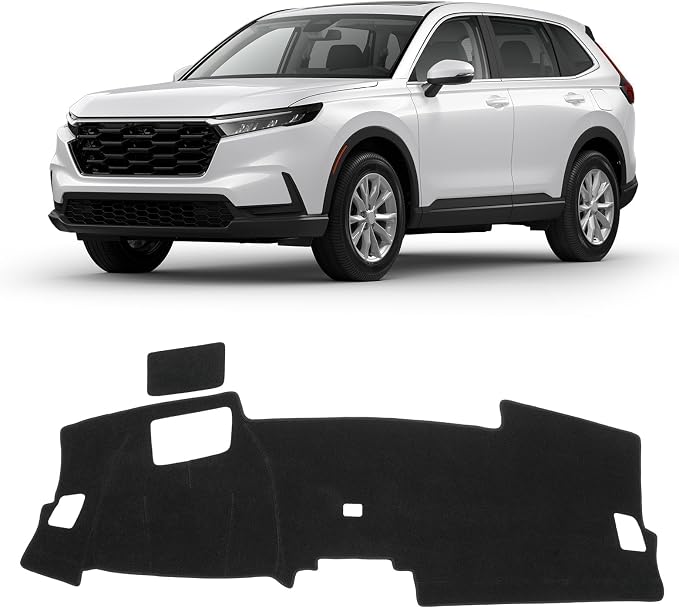 KUST Black Dash Cover for Honda CR-V CRV 2023-2025 2026(with HUD) Polyester Dashboard Cover Non-Slip Interior Accessories for Honda CRV CR-V Custom Fit Dash Mat Sunshade No Glare