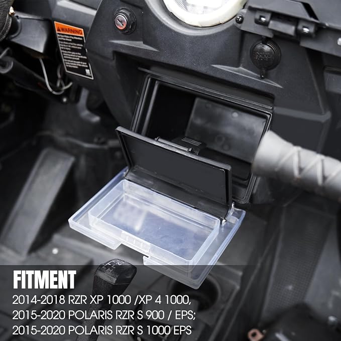 A & UTV PRO Center Console Dash Storage Box for RZR XP 1000, Upgraded with Seal ABS Plastic Glove Box for 2014-2018 Polaris RZR XP 4 1000 S 900 Accessories