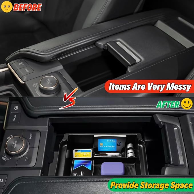 3Pcs Center Console Organizer for 2026 2025 2024 Toyota Grand Highlander Wireless Charging Mat Silicone Protective Pad - Screen Dashboard Tray Organizer & Armrest Storage Box Interior Accessories