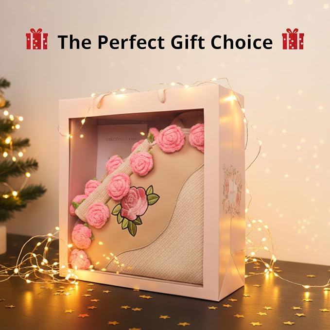 Pink Car Seat Covers,Handmade 3D Pink Rose Floral Seat Protector for Cars,SUVs&Trucks,Universal Luxury Car Interior Decoration,Gift for Women Valentine's Day Gifts (1-Piece)