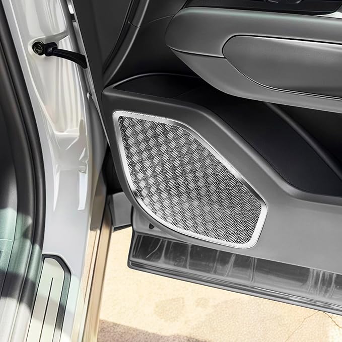 YOUTOOCAR Stainless Steel Door Speaker Decoration Covers Trim Compatible with Kia Telluride 2026 Accessories (Silver)