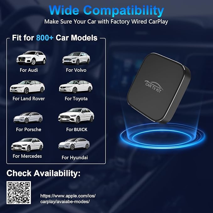 Car TV Mate Pro with Wireless CarPlay Adapter, 2025 New HDMI Multimedia Adapter for TV Stick Converter/Game Consoles/Set-Top Box/Screen Throwers, Magic Box Support Wired CarPlay Cars from 2016