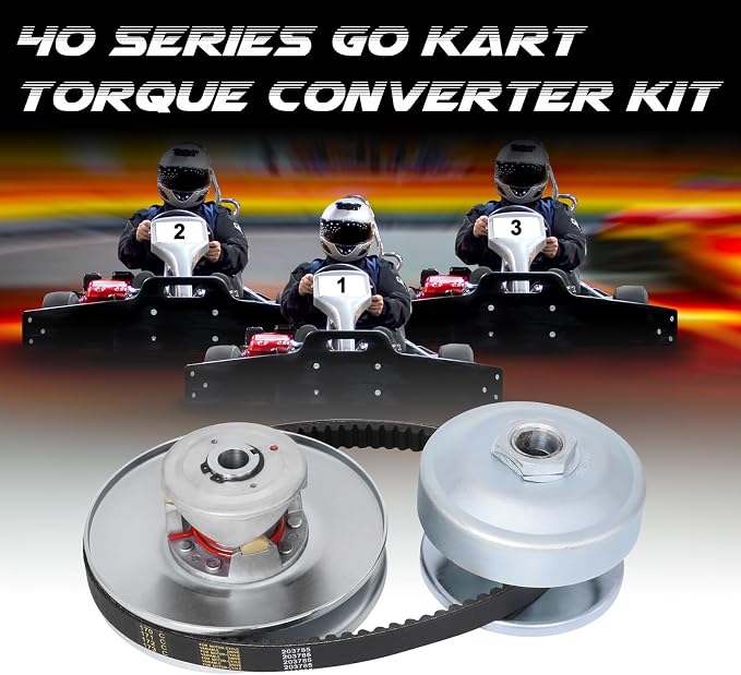 BLACKHORSE-RACING 40 Series 1" BORE GO Kart CVT Torque Converter Driver Clutch FIT Comet 40/44 + 3/4'' Driven Clutch Comet Kit + Belt 203785