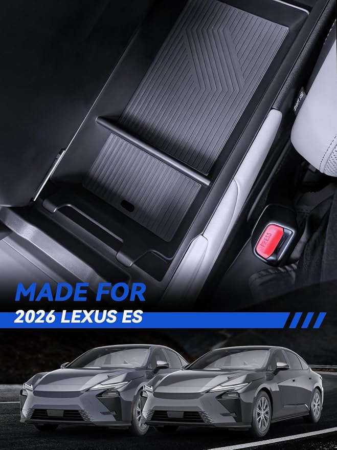 for ES Center Console Organizer 2026 Lexus ES 350e/ES 350h/ES 500e Accessories Armrest Tray Middle Storage Box Insert Container Durable ABS Plastic