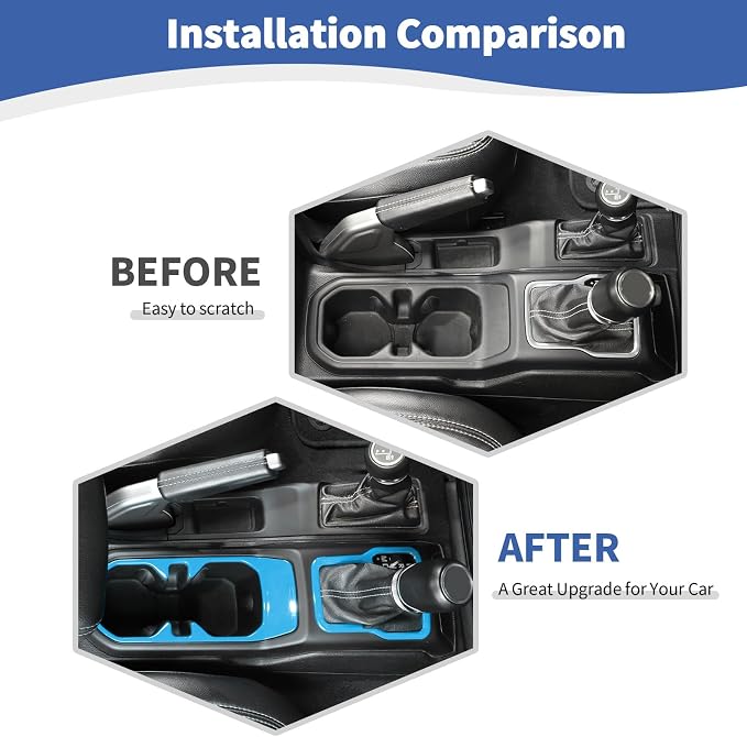 RT-TCZ for Wrangler JL Interior Trim Kit Compatible with Jeep Wrangler JL JLU Gladiator JT 2018-2023 Baby Blue Interior Accessories 23pcs