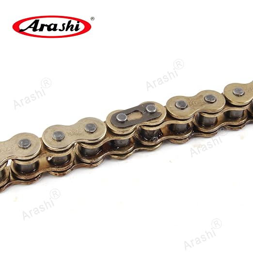 Arashi 525 O-Ring Drive Chain 120 Links with Connecting Master Link for Honda CBR600RR 2003-2022, CBR600F3 1997-1998, CBR600F4 1999-2000, CBR600F4i 2001-2006, Motorcycle Parts Gold