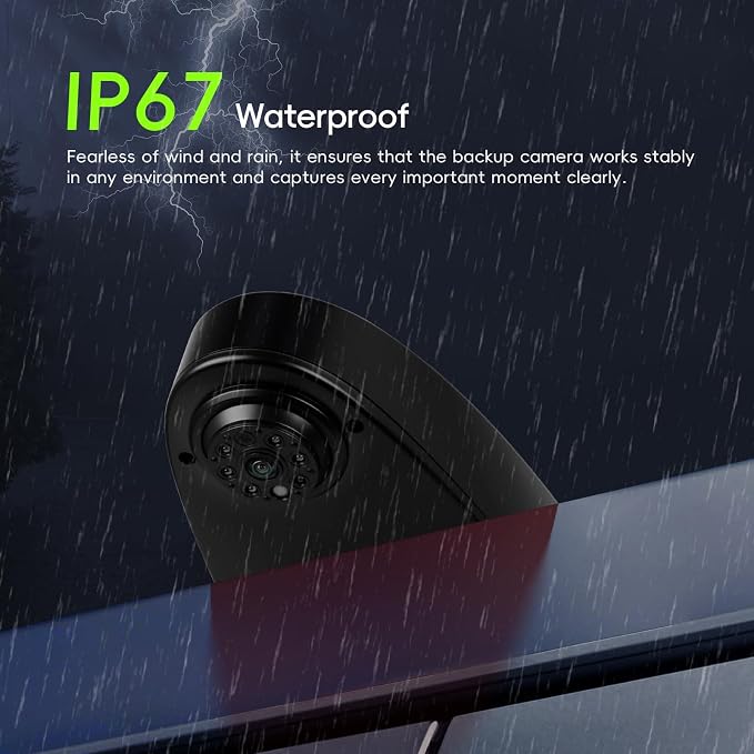Car Brake Light Rear View Backup Camera for Benz Sprinter 2010-2019 Top Rear Brake Light Camera HD IR Night Vision Reversing Camera IP67 Waterproof