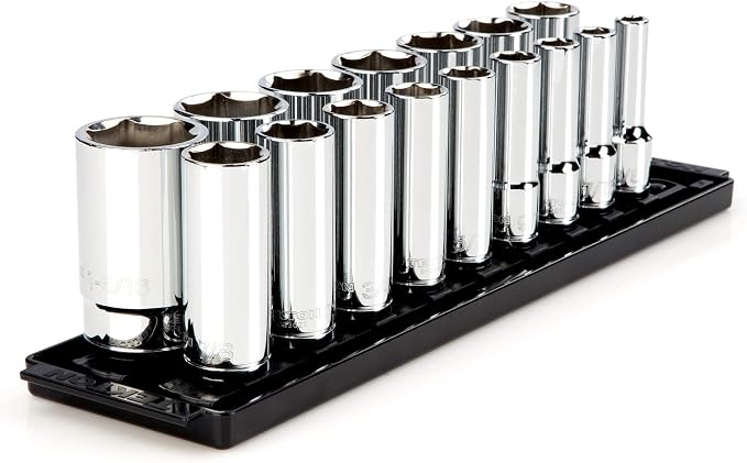 TEKTON 1/2 Inch Drive Deep 6-Point Socket Set, 16-Piece (3/8 - 1-5/16 in.) | SHD92005