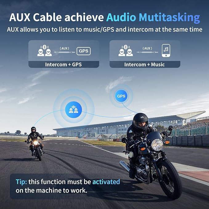 Fodsports M1-S Plus Motorcycle Bluetooth Headset with Customized HRSQS Speakers, One-Click Pairing, Microphone Mute, FM, Helmet Intercom up to 10 Riders with Music Sharing, Wonderful Sound, 1 Pack