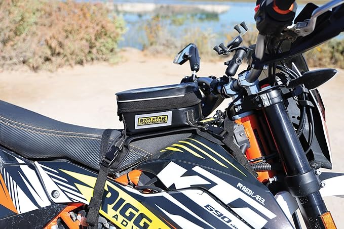 Nelson Rigg Waterproof Hurricane Dual Sport/Enduro Tank Bag, Black/Grey