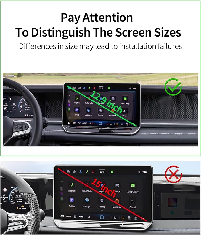 Car Phone Holder for 2025-2026 Volkswagen VW Tiguan Accessories 12.9-Inch Screen Fixed Clip, 360° Rotation Phone Mount Compatible with MagSafe, Does Not Affect Air Vent
