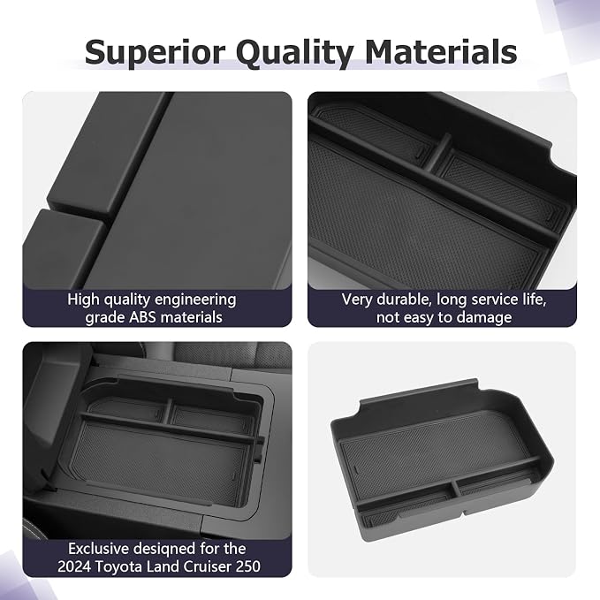LUWU Land Cruiser 2024 2025 2026 Center Console Organizer 2026 Land Cruiser 1958/Base LC250 Accessories Armrest Box Armrest Organizer Tray (NOT for First Edition Cool Box Chilled Center Console)