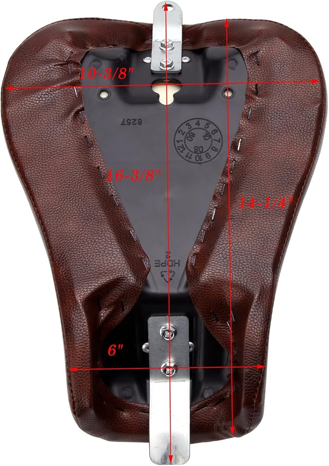 Brown Crocodile Motorcycle Solo Seat Front Driver Cushion Compatible with Harley Sportster Forty XL1200 883