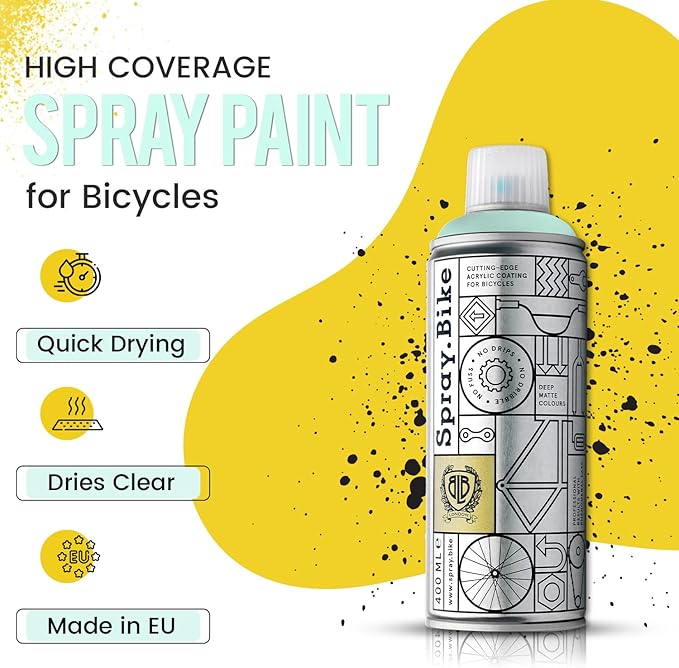 Spray.Bike Spray Paint | Designed Mainly for Bicycles | Multi-Use Acrylic Spray Paint for Metal, Plastic | High Coverage Bike Paint, 400ml, Misty