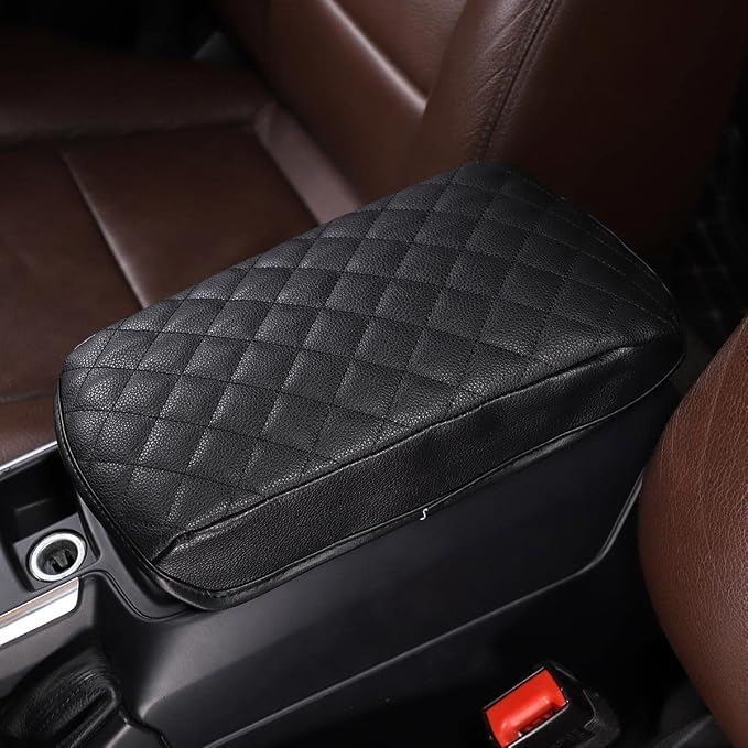 TINKI Center Console Armrest Cover Kit, Console Armrest Cushion Automotive Customized Console Armrest Cushion, Fit for Mercedes Benz G Class 2013-2018 Accessory Organizer Protector (Plaid - Black)