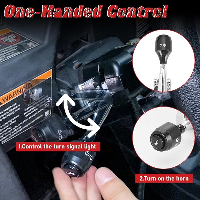 SUNPIE UTV Turn Signal Lever with Horn and Column Switch,Bright Amber UTV Blinker Street Legal ATV Turn Signals Kit Plug and Play for Polaris, Teryx, CFMOTO and Can-am Arctic Cat Wildcat