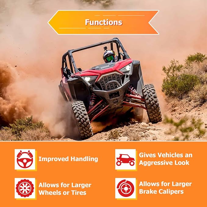 WeiSen 5x114mm 2" Wheel Spacers Compatible with Polaris RZR Turbo/PRO R/Ranger XD/XPEDITION 2022-2025, 4PCS Wheel Adapters with M12x1.5 Stud & 60mmmm Bore