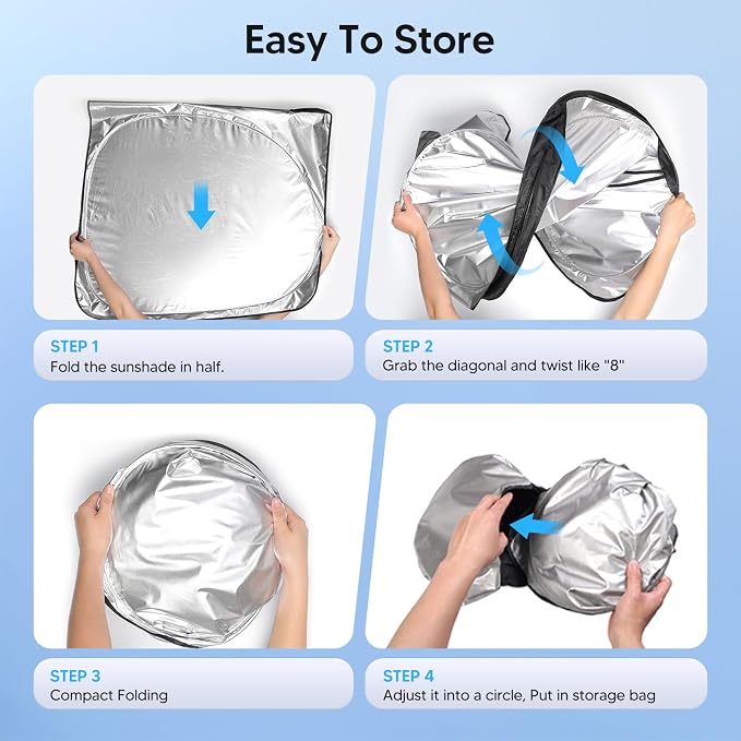 KUST Windshield Sun Shade for Nissan Sentra 2007-2012 Accessories Custom Fit Sunshade Foldable Window Sun Visor Protector Blocks UV Rays Keep Your Car Cooler