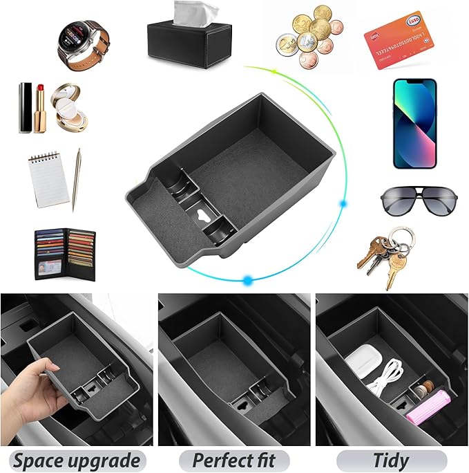 SKTU for 2026 Mazda CX-5 Center Console Organizer for 2026+ Mazda CX-5 Console Tray Mazda CX5 2026 Accessories ABS Insert Armrest Storage Box with Coin Holder