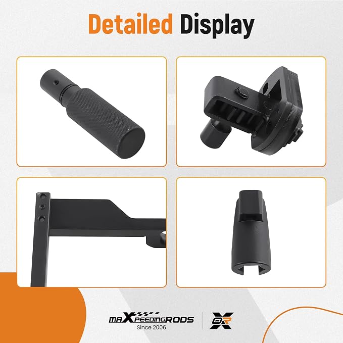 maXpeedingrods For Detroit Diesel DD15 DD16 Engine Brake Adjustment + Camshaft Timing Tool + TDC Locating Pin + Barring Tool + Fuel Line Socket, W470589104000 W470589001500 W470589046300, 7PCS