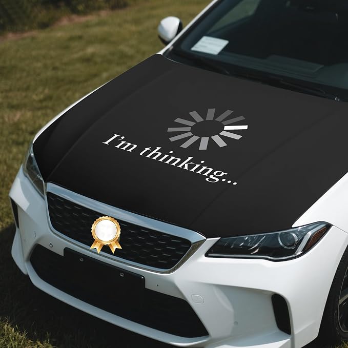 Black Car Hood Cover, 4x5 Feet Car Bonnet Banner | Universal Fit, Elastic Polyester, Stretchable