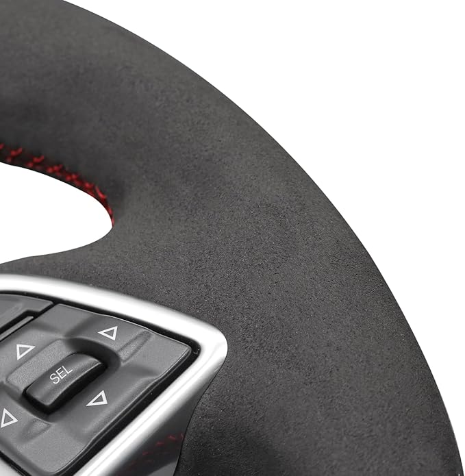 MEWANT for Camaro Steering Wheel Cover 2016-2024 Hand-Stitched for Chevy Camaro Car Steering Wheel Wrap