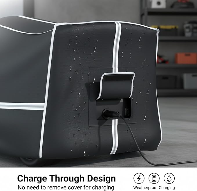 Go-Kart Cover, Dimensions 55L × 33W × 28H in, Compatible with Segway Ninebot Gokart Pro Made from 600D Heavy-Duty Silver-Coated Waterproof Oxford Fabric Dust-Proof, Outdoor Portable Design