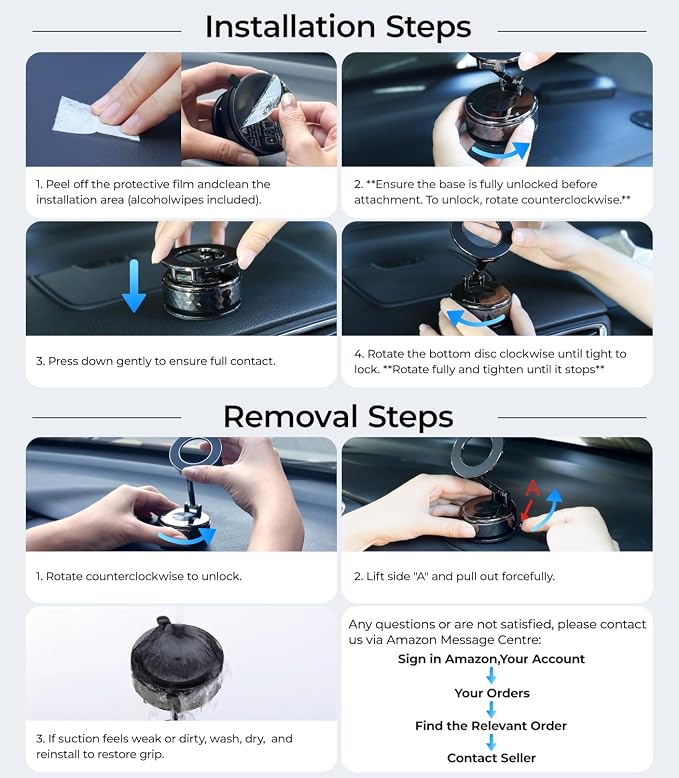 Meifigno Fits 360 ° Rotating Magsafe Car Mount for Tesla, [All-Metal & Upgraded Suction],Vacuum Magnetic Phone Holders for Your Car, Tesla Screen/Windshield/Dashboard Mount for iPhone Android