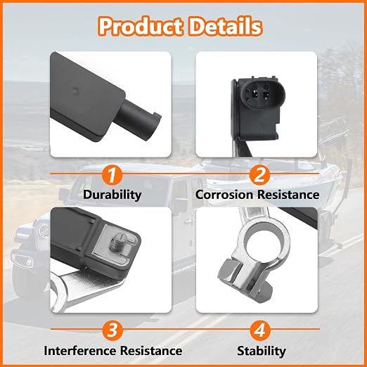 Battery Sensor Fit for Jeep Wrangler 2018-2025 Gladiator 2020-2025 for Ram 1500 2019-2024 Replace 68289207AA 68289207AB 68289207AC