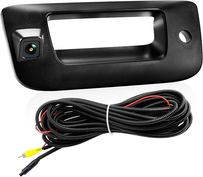 LCWRGS Tailgate Handle Backup Camera for Chevy Silverado & GMC Sierra | 2007-2014 Night Vision Wide-angle Waterproof Rear View Camera Tail gate Handle Key Hole OE# 22755305