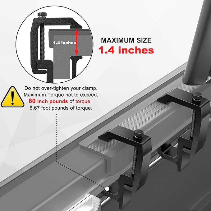 moveland Upgraded 6 PCS Truck Cap Clamps - Heavy Duty Truck Cap Clamps - More Secure Camper Shell Clamps for Dodge Dakota Ram 1500 2500 3500, F150 F250, Titan, Tundra