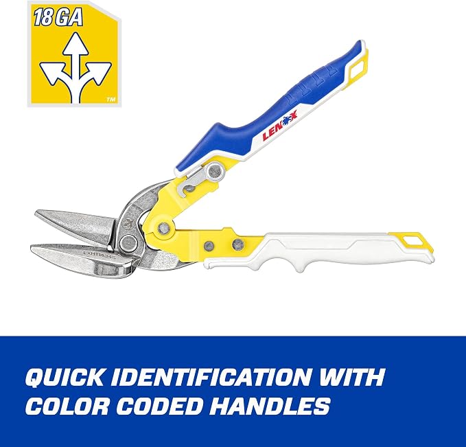 LENOX TOOLS Pliers, Offset Straight Avitation Snips, With Durable Grip (LXHT14345)