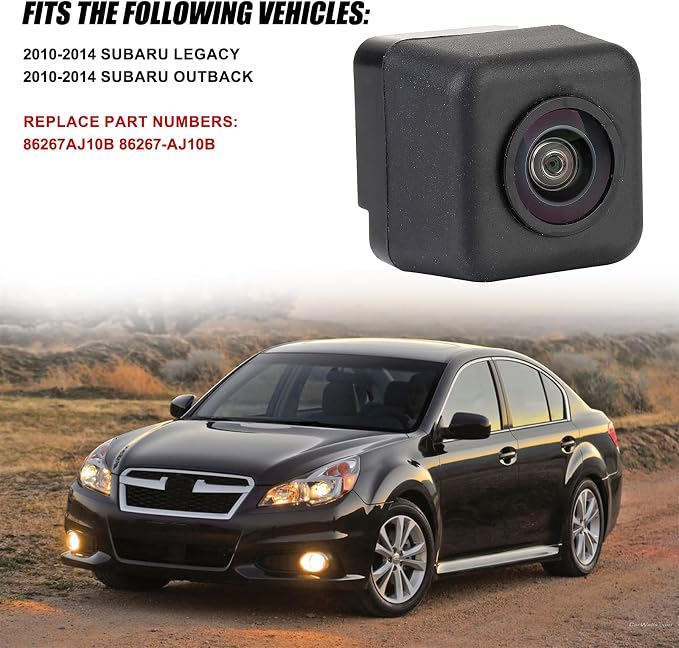 86267AJ10B Rear View Back Up Camera Compatible with 2010-2014 Subaru Legacy Outback Park Assist Camera Replaces# 86267-AJ10B