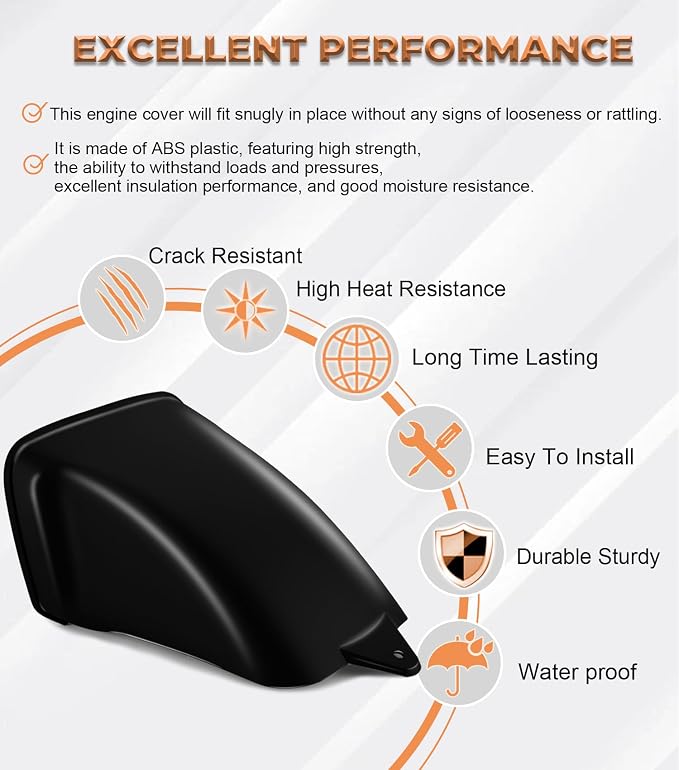 Passenger Seat Cover Rear Seat Cowl Compatible with Harley Touring Road Glide,CVO Road Glide,CVO Road Glide ST,Street Glide,CVO Street Glide,Street Glide Ultra 2023-2025 (Gloss Black)