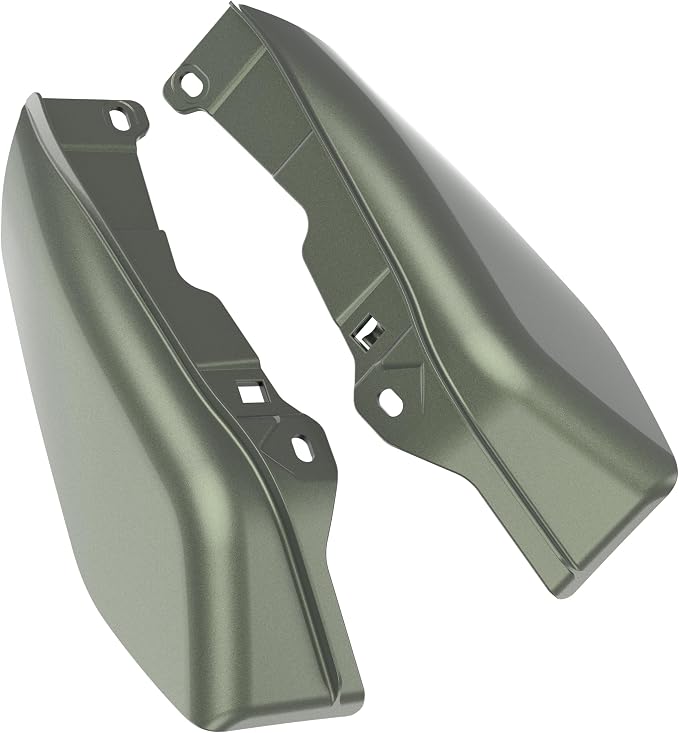 Color - Matched Mid Frame Air Deflectors Heat Shield, Perfectly Fit for Harley Touring Models 2009-2026 Deadwood Green Glossy