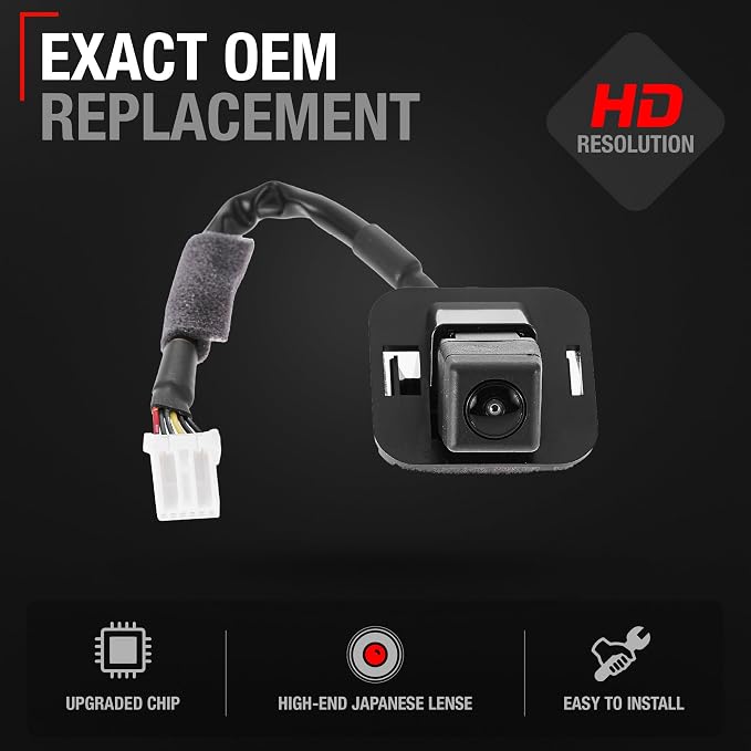 Rear View Backup Camera - Compatible with 2013 Honda Accord Sedan EX, 2013 Honda Accord Sedan EX/LX/Sport, 2013 Honda Accord Sedan LX, 2013 Honda Accord Sedan Sport - OEM 39530T2AA61, HO1960116