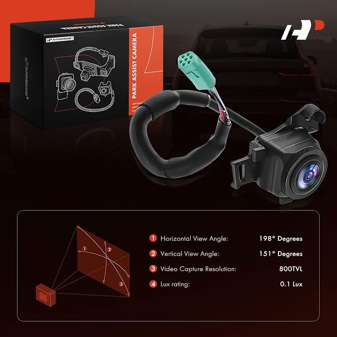 A-Premium Rear View Backup Camera Compatible with Toyota | Parking Camera for 2018 2019 2020 Camry - Replace# TO1367100