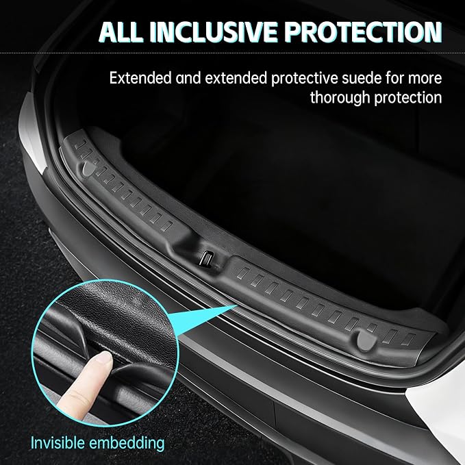 for Tesla Model Y Juniper 2025 2026 Rear Bumper Guard,TPE Rear Trunk Door Sill Protector Accessories