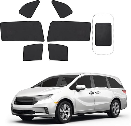 Front Side Half Window Shade Foldable Custom Fit for Honda Odyssey 2018-2024 Car Window Shades for Side Window Sun Shade UV Protection Heat Insulation for Camping Sleeping 6PCS