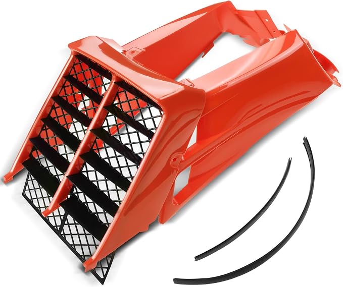 A-Premium Orange Plastic Gas Tank Side Covers with Grill | Compatible with Yamaha Banshee 350 1987-2006 2-PC Set