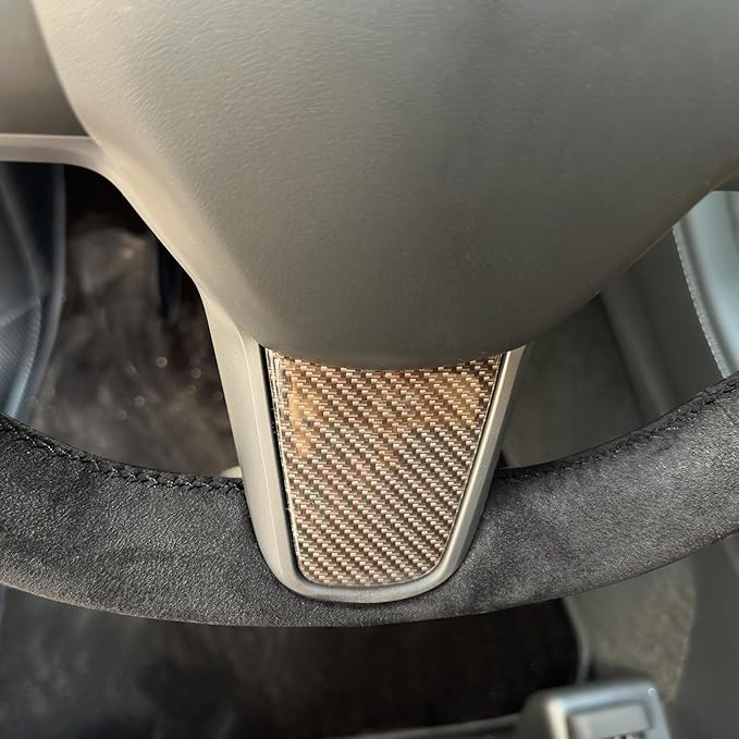 MEWANT Hand Sewn 9002 Athsuede Steering Wheel Cover for Tesla Model Y 2020-2023 Tesla Model 3 2023 Model Y Accessory