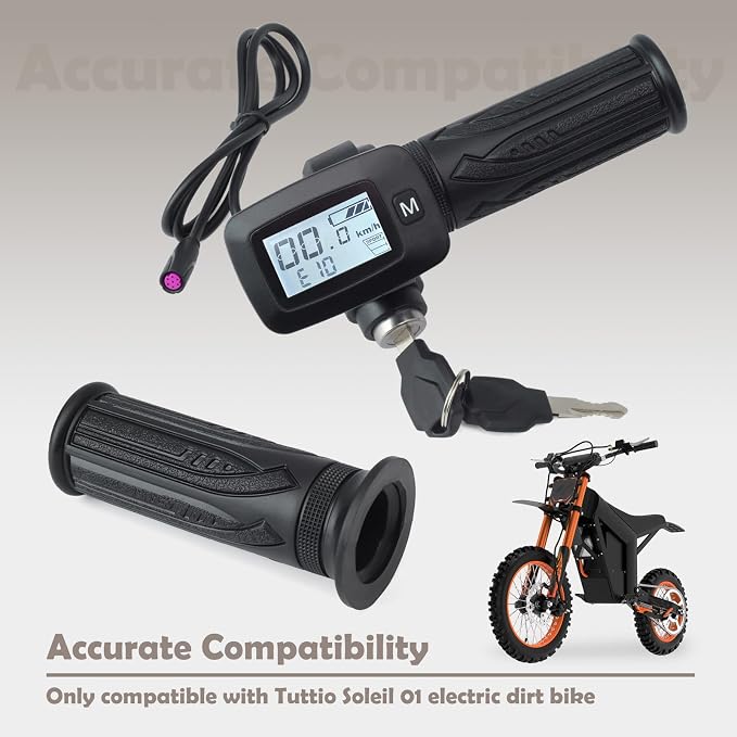 Upgrade 48V Throttle with M Key button Replacement for tutti Soleil 01 for Tuttio Soleil01 for tutto Soleil 01 Electric Dirt Bike Note the button（with M) is not compatible with the one (without M)