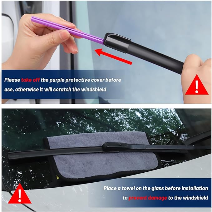 Windshield Wipers blades, 18'' + 18'' Wiper Blades for Mazda MX-5 2006-2016, Chevrolet HHR 2006-2011 All-season Automotive Replacement Windshield Wiper Blades (Set of 2)