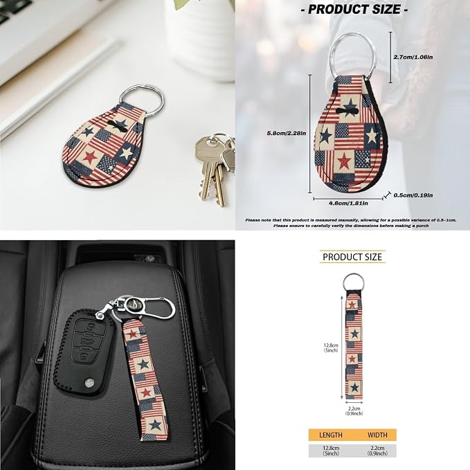 American Flag Print Car Seat Covers Front and Back Full Set 250 Year Decorative Headrest Covers Steering Wheel Cover Safety Belt Pads Armrest Cushion and Cup Coasters