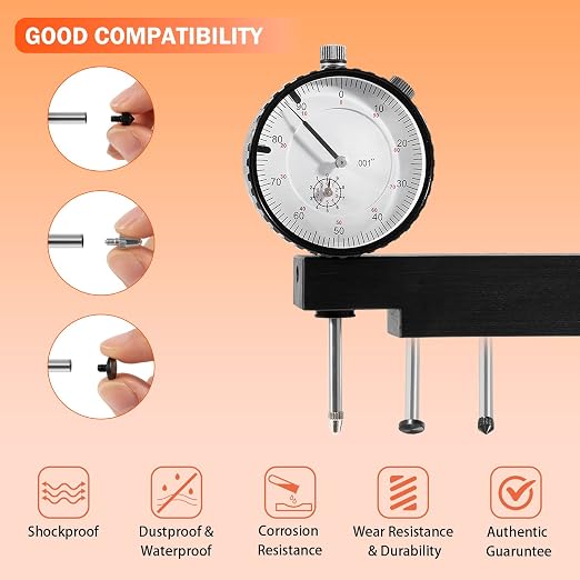 6434 Sleeve Height and Counter Bore Gauge Fits for All Diesel Engines, Range: 0-1.00" Graduation: 0.001" Reading: 0-100