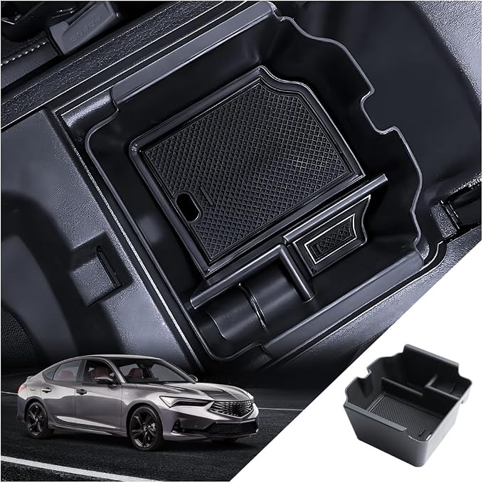 for Integra Center Console Organizer 2023 2024 2025 2026 Acura Integra Accessories Armrest Tray Middle Storage Box Insert Container Durable ABS Plastic